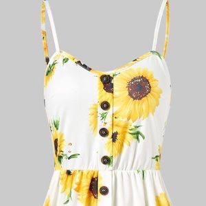 White Sunflower Day Dress
